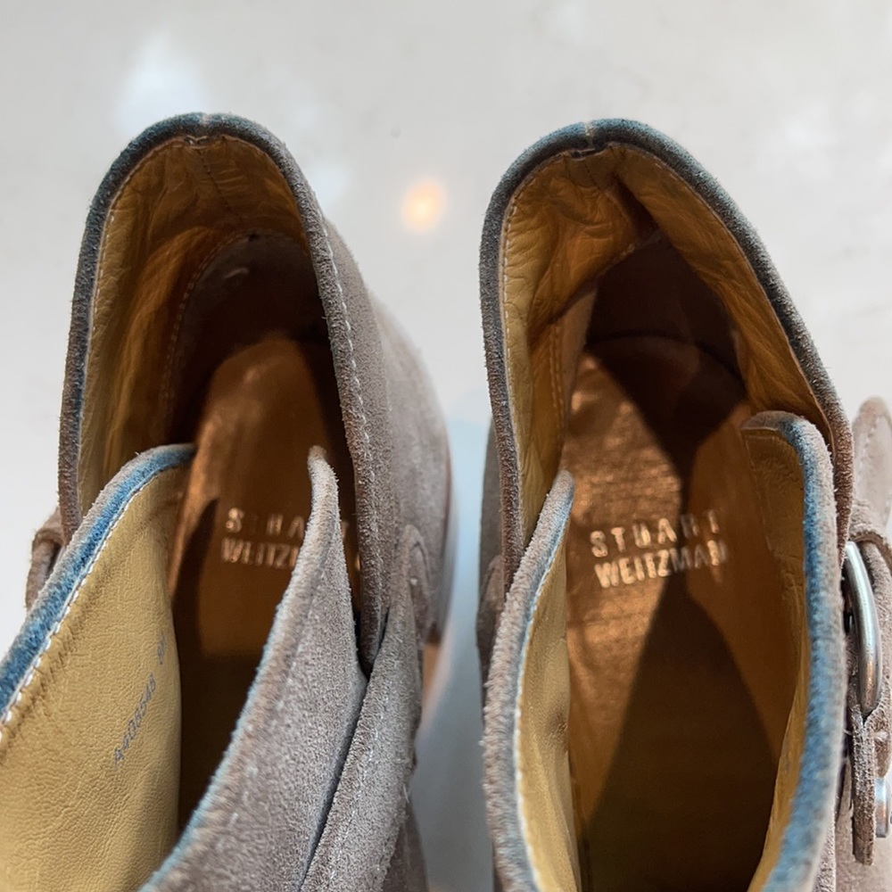 Stuart Weitzman Gray Booties Size 8m - image 6